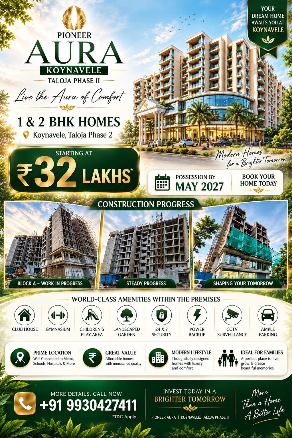 Free Stamp Duty & Registration on Spot Bookings